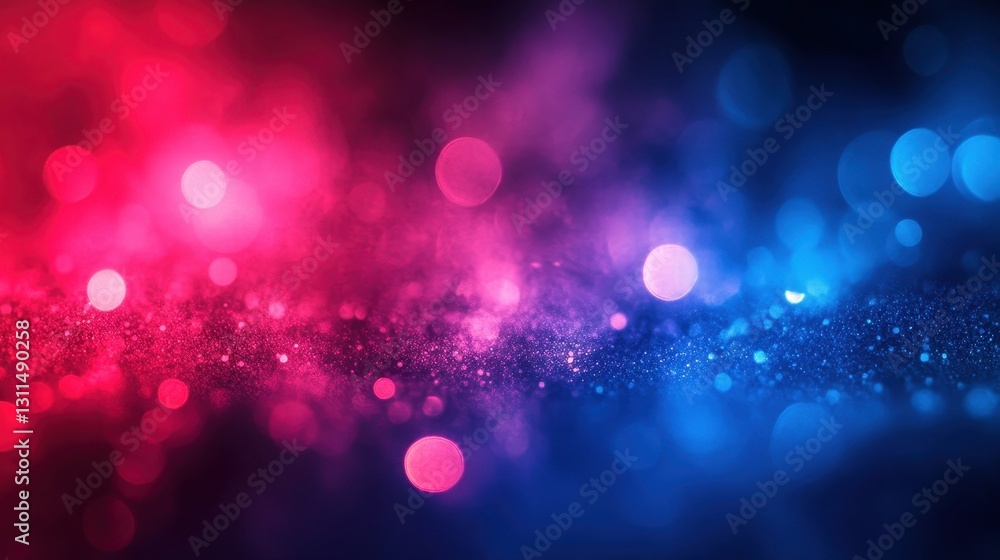 Red and Blue Glitter Bokeh Lights Abstract Background Red and Blue Glitter Bokeh Lights Abstract Background