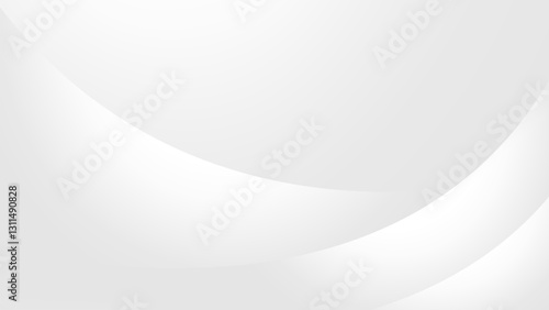 Clean White Abstract Background with Subtle Gradient and Swooping Curved Lines