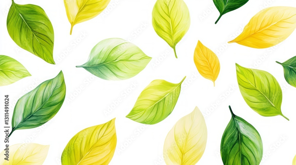 AbstractArt Seamless Pattern Moment Shapes Leaf Abstract