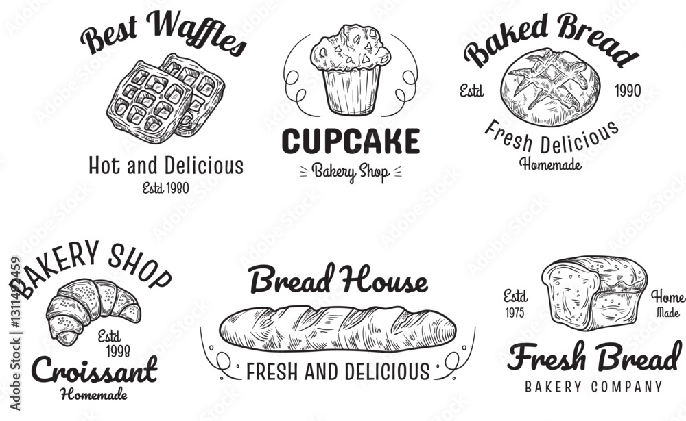 Obraz premium Vintage Logo Bakery