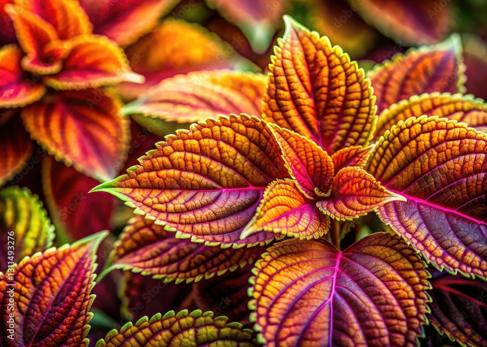 Coleus Bokeh Photography: Stunning Macro Shots of Colorful Coleus Plants with Soft Focus Background Coleus Bokeh Photography: Stunning Macro Shots of Colorful Coleus Plants with Soft Focus Background