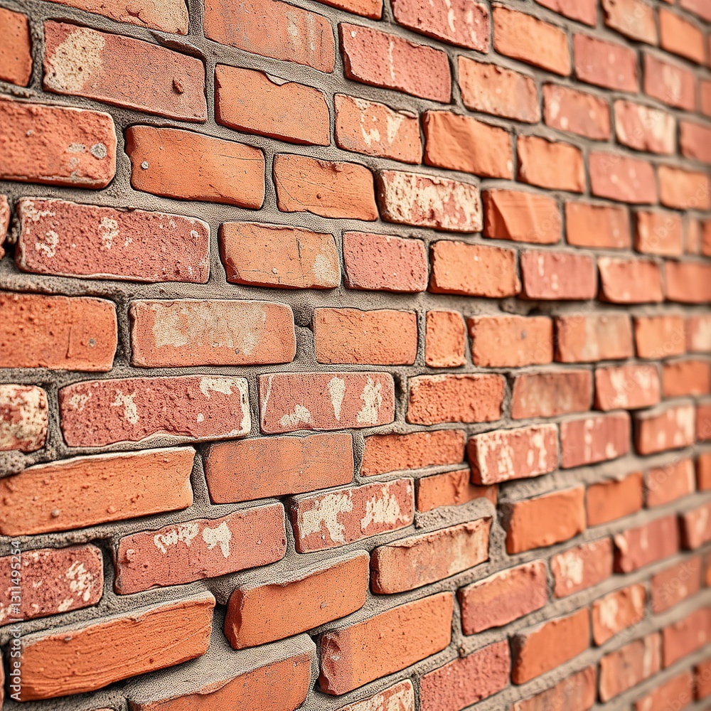 Fototapeta premium Rustic Brickwork, Summer Colors, Outdoor Decor