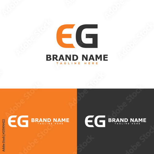 Creative Letter EG or GE Letters Logo Design Abstract Monogram Pro Vector
