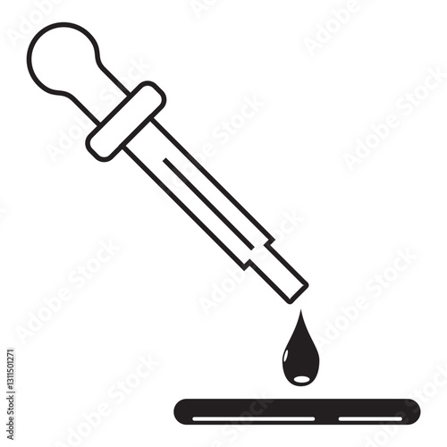 micropipette tool icon vector design