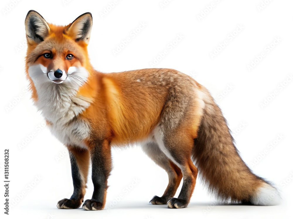 High-resolution wildlife portrait: a majestic red fox, isolated, with deep depth of field, showcasing intricate details. High-resolution wildlife portrait: a majestic red fox, isolated, with deep depth of field, showcasing intricate details.