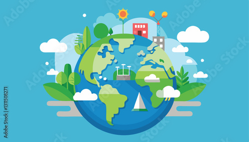 very beautiful and high quality colorful  natural illustration vector 
