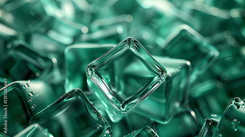 Sparkling water, Sprite, ice clubes, Lots of little drops of water 