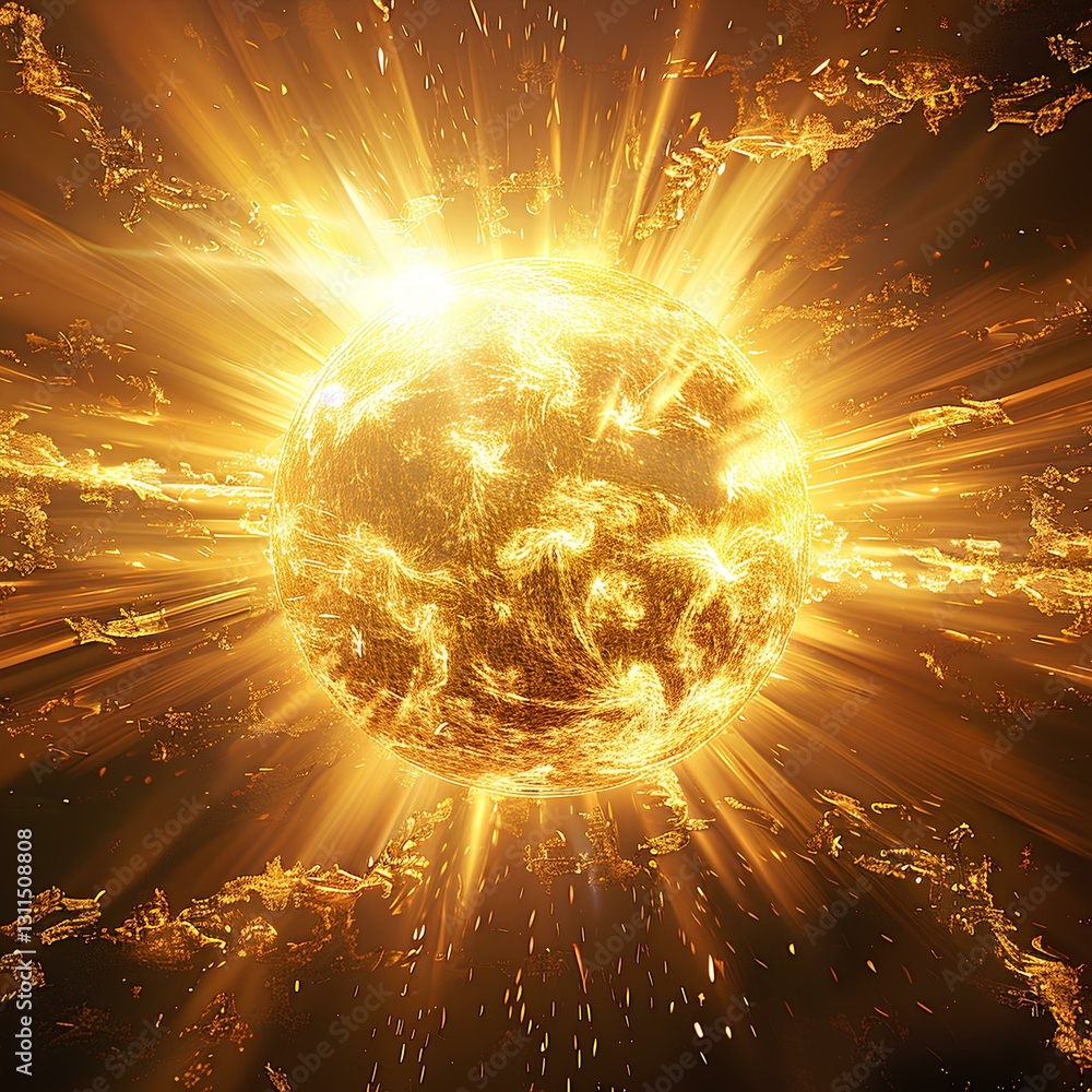 Sun with maximum ultraviolet
