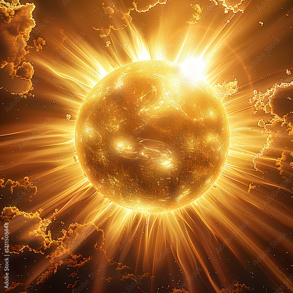 Sun with maximum ultraviolet