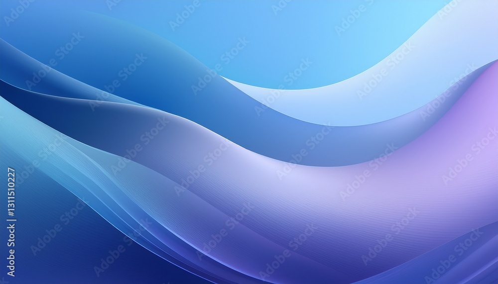 Fototapeta premium Abstract background. Subtle Sky Blue Violet Gradient BG. Smooth refreshing calming effect. Cool sky blue to pale violet gradient, soft & gentle. Serene pastel backdrop.