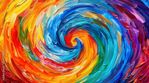 Wallpaper Mural Vibrant abstract swirl with painted texture Torontodigital.ca