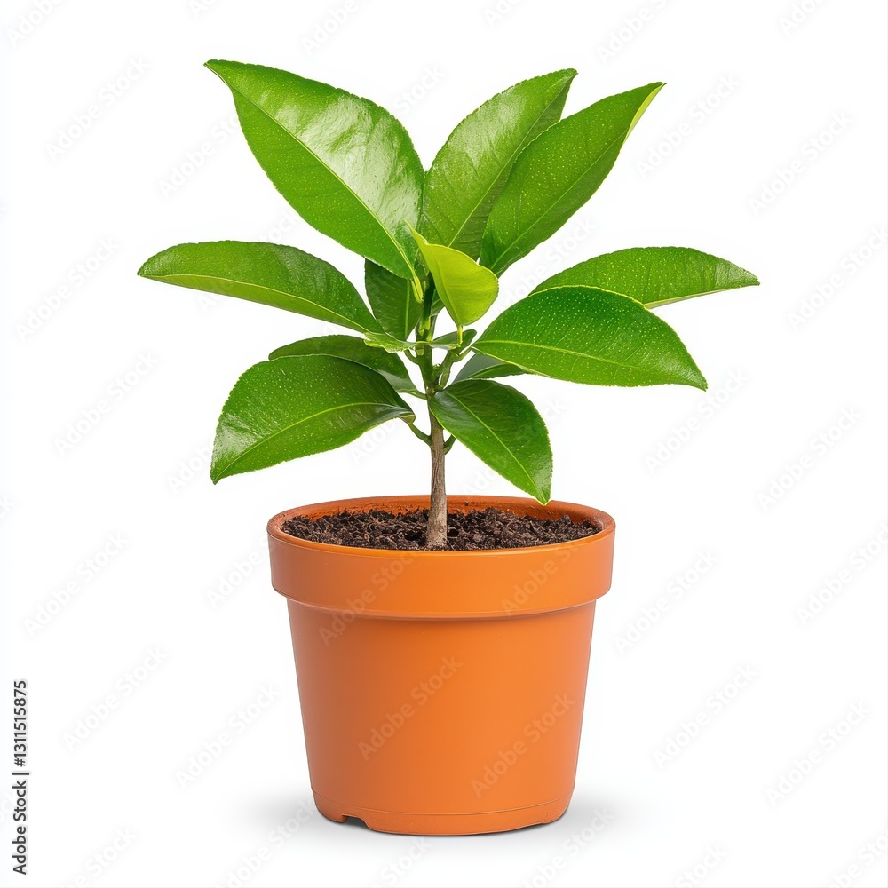 Small lime tree in a pot on white background displaying fresh green leaves and healthy growth ideal for home spaces Small lime tree in a pot on white background displaying fresh green leaves and healthy growth ideal for home spaces