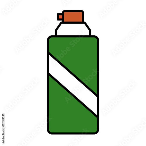 Green household insecticide spray icon. Vector.
