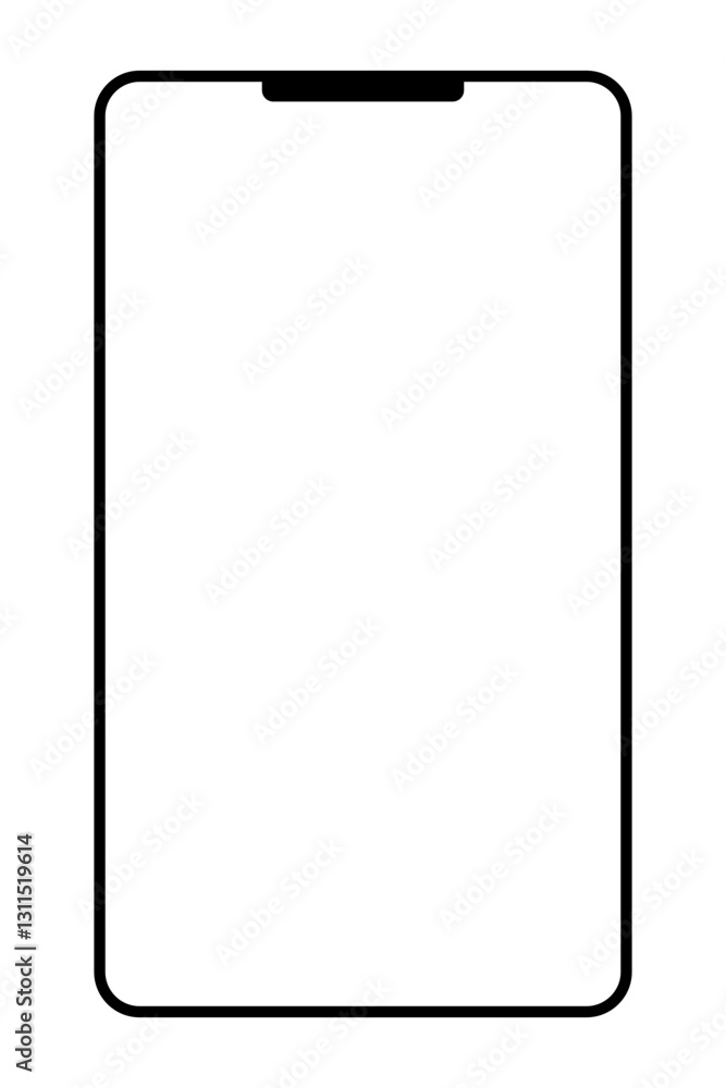 Simple smartphone mockup design. Vector. Simple smartphone mockup design. Vector.