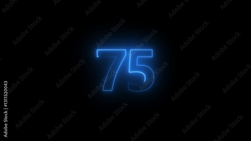 Neon bright numbers on black background. Neon bright numbers on black background.