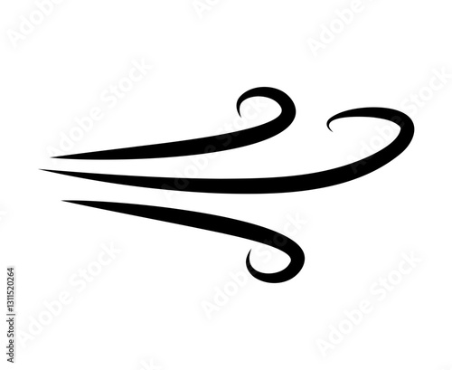 High wind symbol. Storm symbol. Vector.