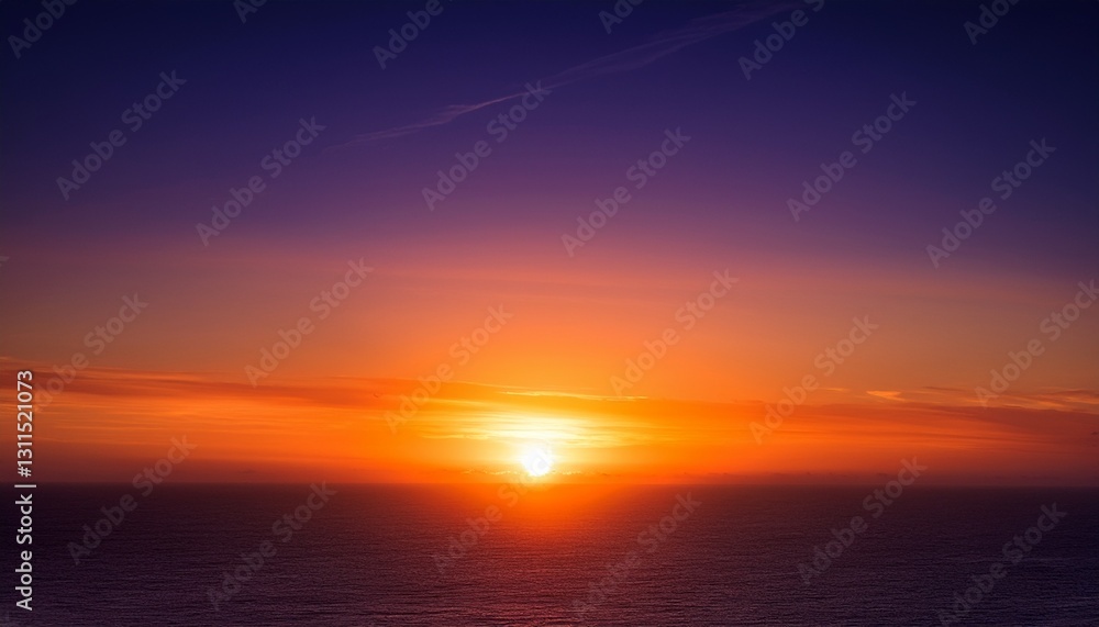Fototapeta premium Warm Sunset Glow Gradient BG. Magical warm atmosphere. Orange to purple sunset gradient, soft glow center. Enchanting & cozy backdrop