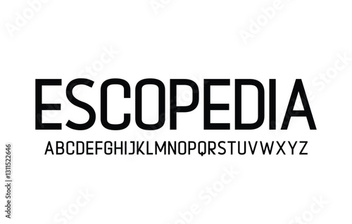 Escopedia font for Logos and Headlines Isolated vector typeset