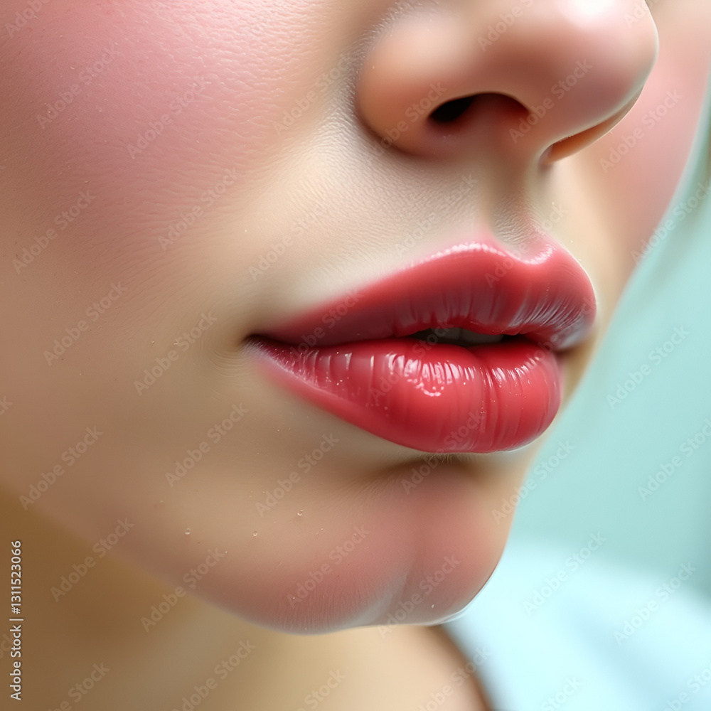 Fototapeta premium Backgrounds of Dry lips in the clinic.