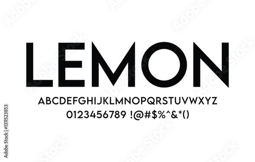 Lemon font for Logos and Headlines Isolated vector typeset