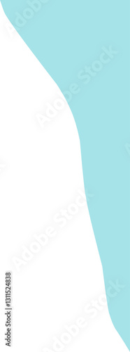 Teal wavy corner suitable for modern designs, presentations, and web graphics. corner illustration