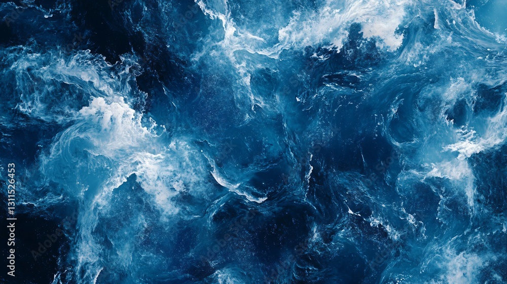 Obraz premium Professional Deep Ocean Blue Background Template for Creative Designs