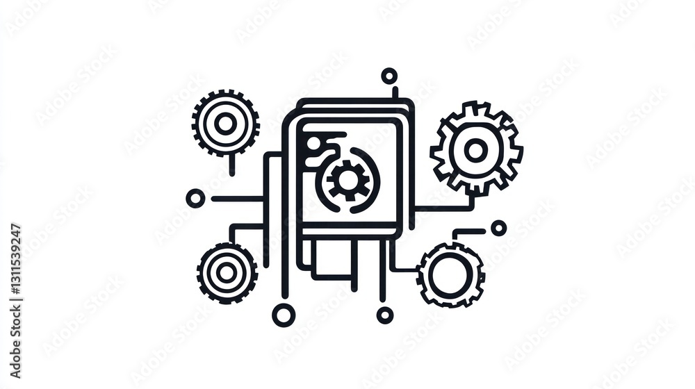 Abstract Illustration of Connected Data Systems Abstract Illustration of Connected Data Systems