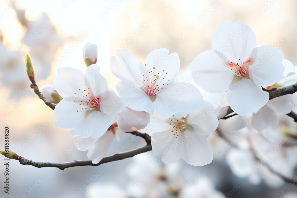 Obraz premium Delicate White Flowers