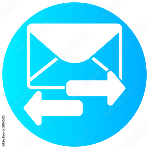 emailing vector round glyph icon