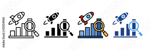 Data Analysis  Icon Set Multiple Style Collection