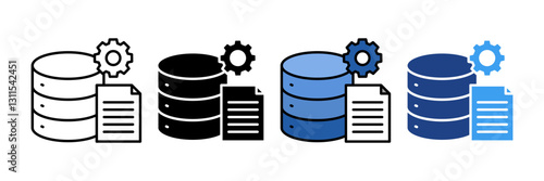 Data Mining  Icon Set Multiple Style Collection