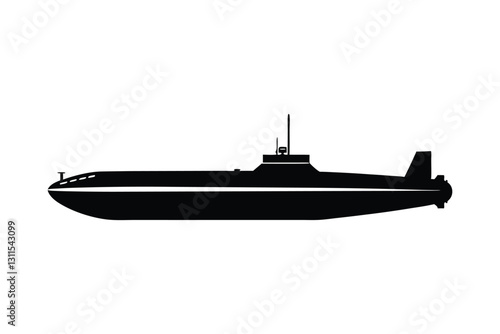 Silhouette design of a submarine vector illustration.eps
