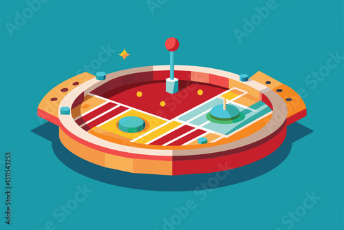A colorful playground design is showcased with various interactive elements, perfect for children's activities, Recess Customizable Semi Flat Illustration