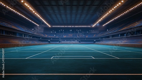 Professional Kabaddi Field in an Empty Arena - Horizontal View