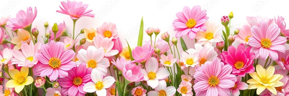 Blooming Flowers - Easter Spring Background in Pastels