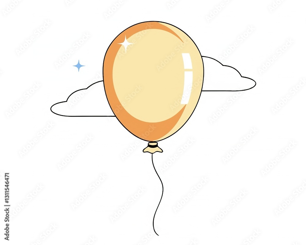 Obraz premium vector illustration of a bunch of balloons