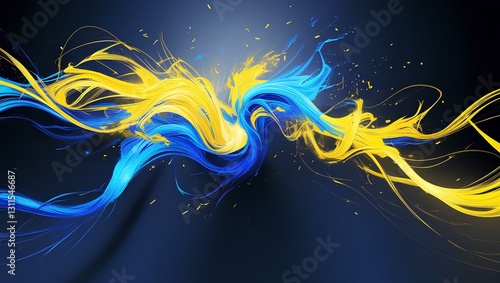 Modern Blue and Yellow Flow