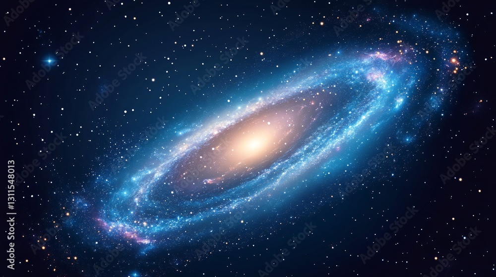 Fototapeta premium Professional Vector Cosmic Galaxy Background with Nebula in 16:9 Aspect Ratio for Design Projects