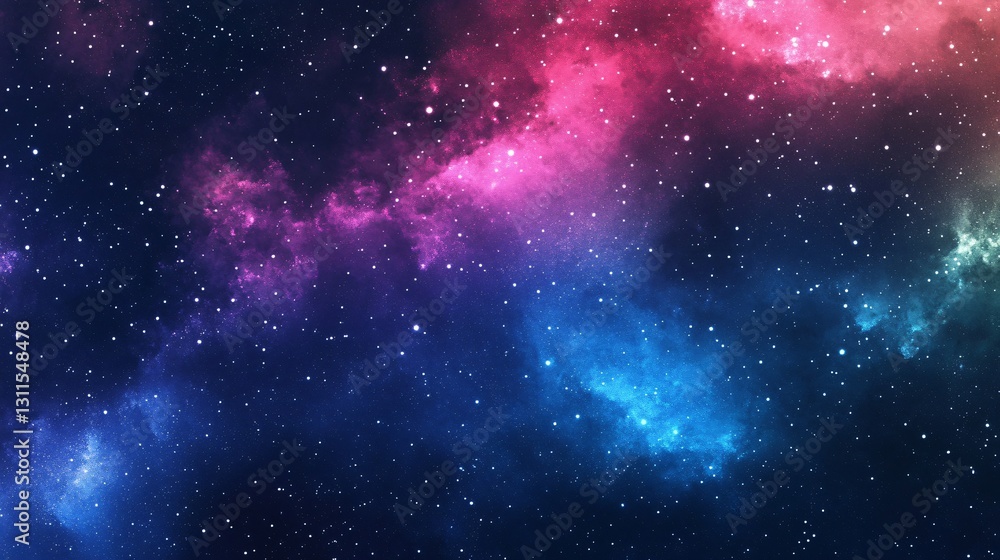 Obraz premium Stunning Vector Watercolor Galaxy Background for Creative Design Projects