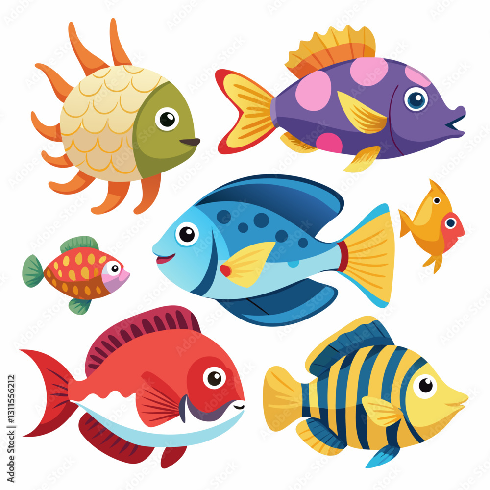 Fototapeta premium vector illustration of fish