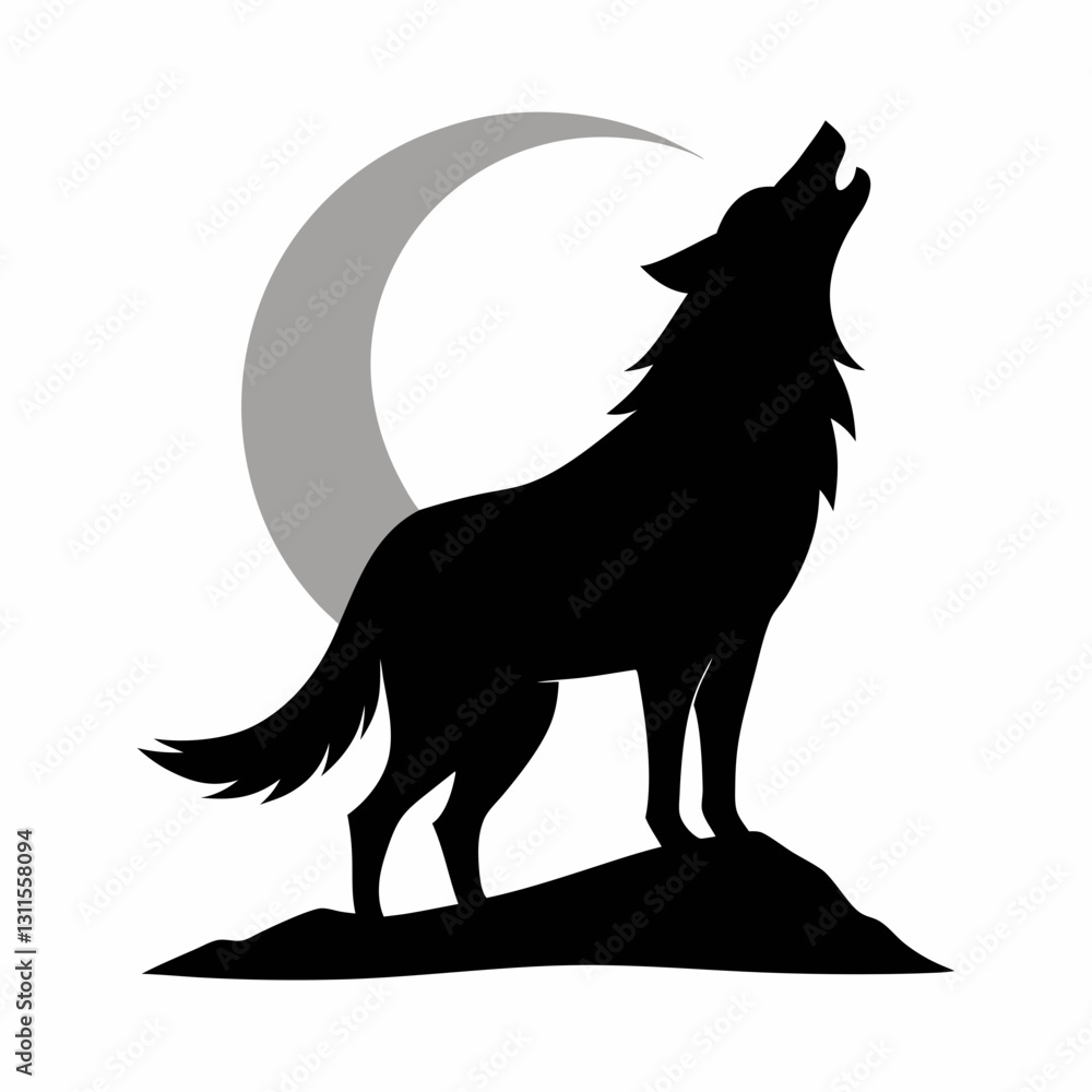 Obraz premium wolf vector illustration