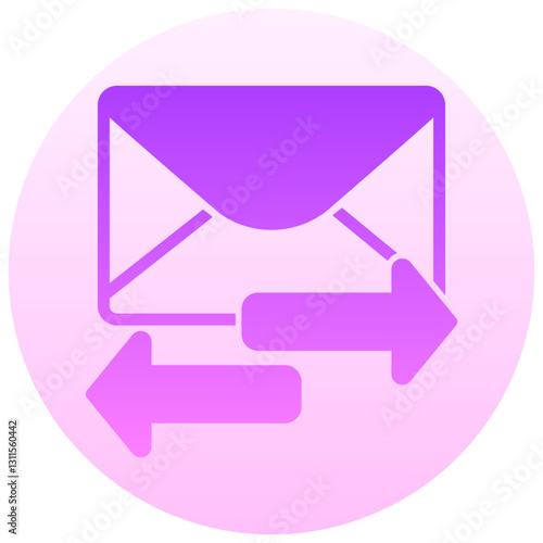 emailing vector round gradient icon