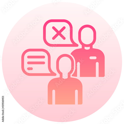 disagree vector round gradient icon