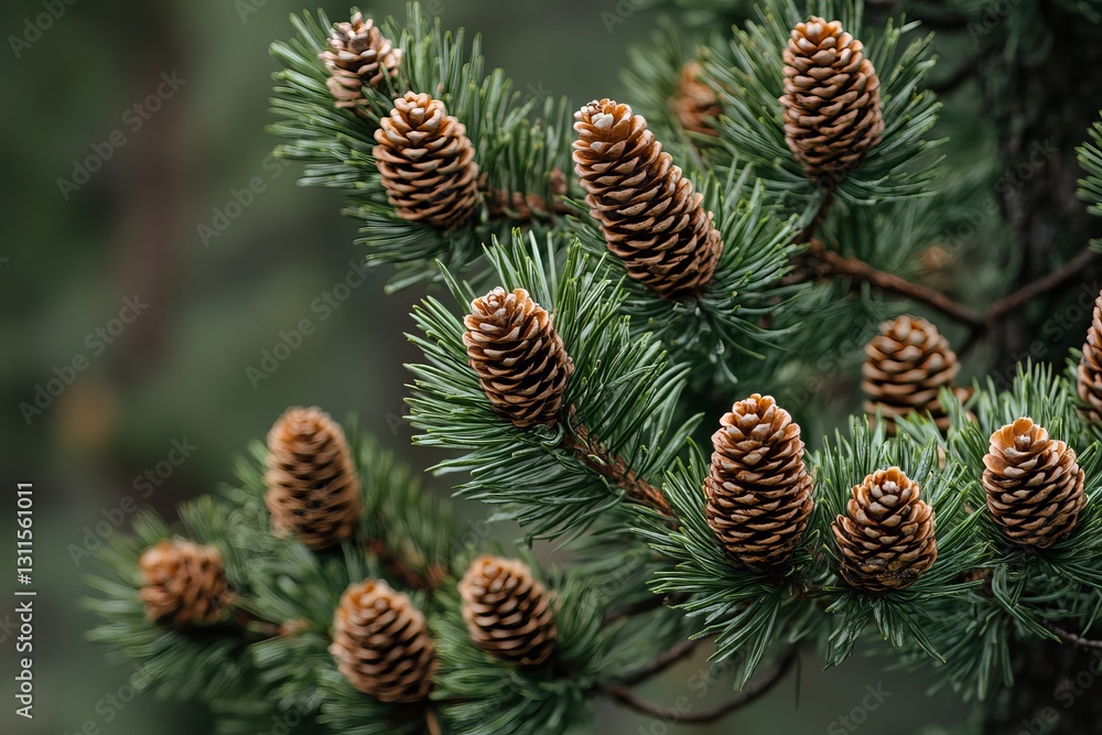Detailed Closeup of Pine Cones on Lush Green Branches Natural Winter Forest Scenery Beautiful Conifer Tree Cones Winter Holiday Background Image life Detailed Closeup of Pine Cones on Lush Green Branches Natural Winter Forest Scenery Beautiful Conifer Tree Cones Winter Holiday Background Image life