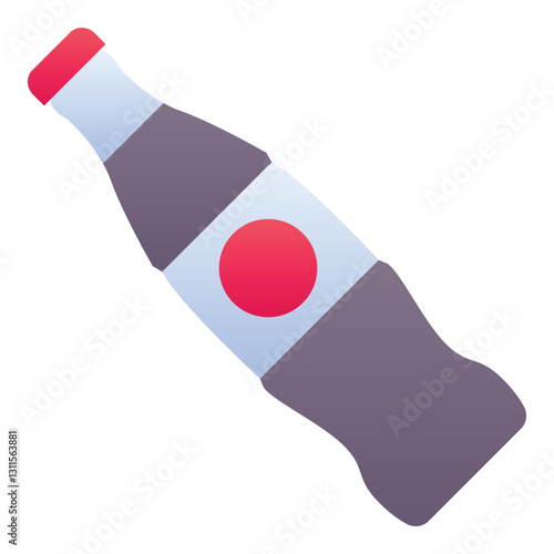 Gradient color icon, illustration for Bottle, drink.