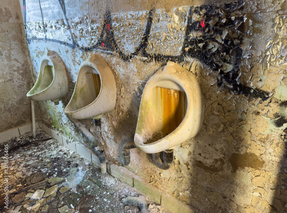 Old wc urinal in a factory, time for something new