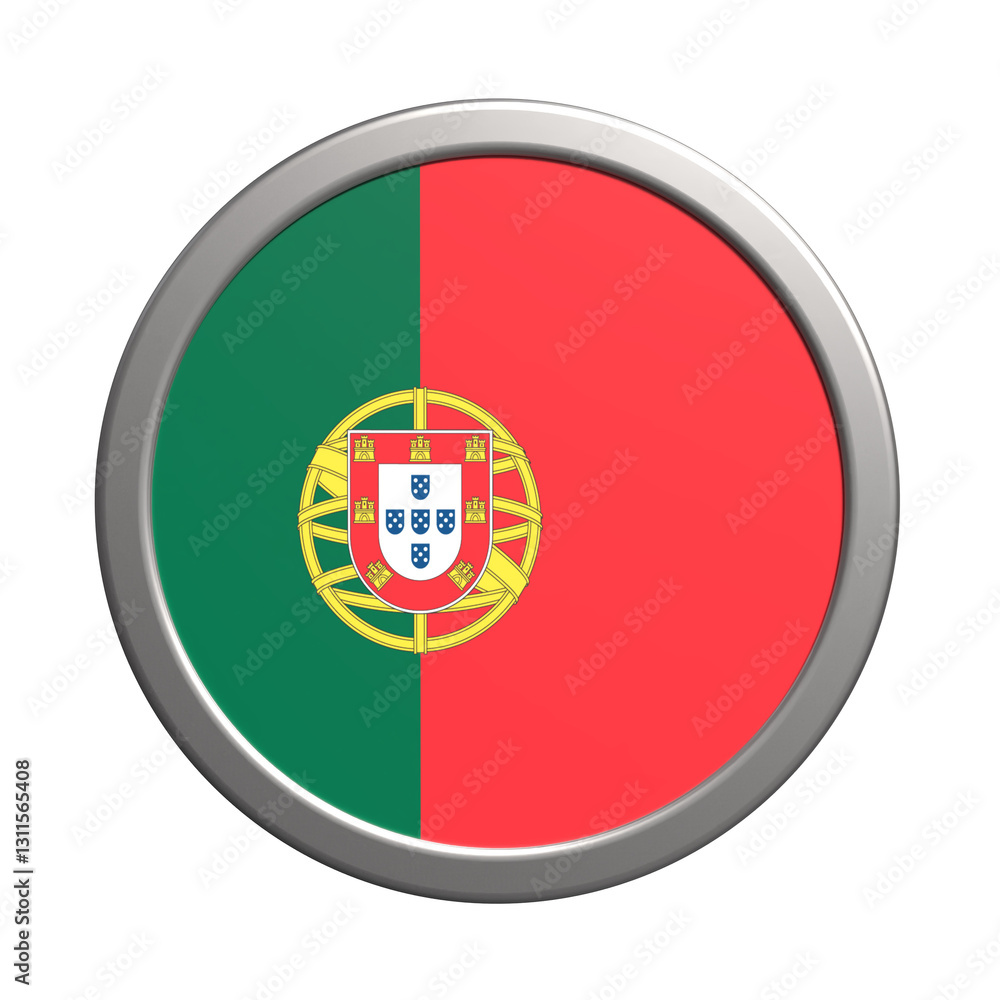 portugal flag button portugal flag button