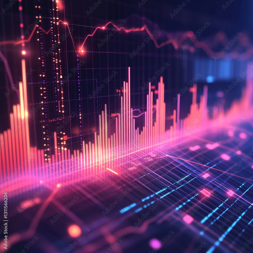 Dynamic 3D Graph with Moving Bars Representing Business Growth Dynamic 3D Graph with Moving Bars Representing Business Growth