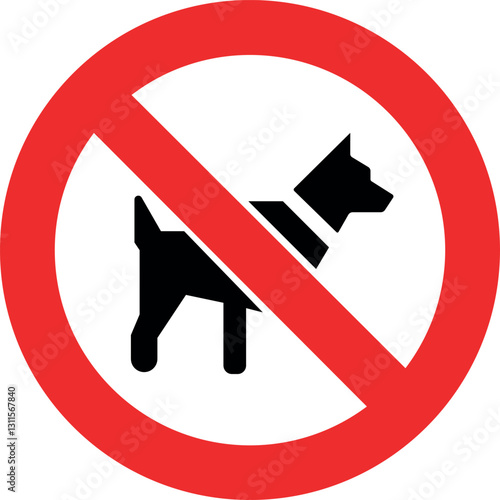 no dogs allowed forbidden sign vector
