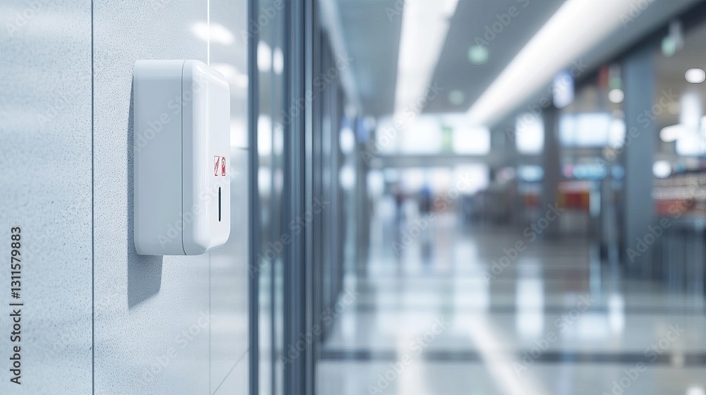 3D-rendered anti-theft alarm detector installed at the entrance of a shopping center or supermarket 3D-rendered anti-theft alarm detector installed at the entrance of a shopping center or supermarket